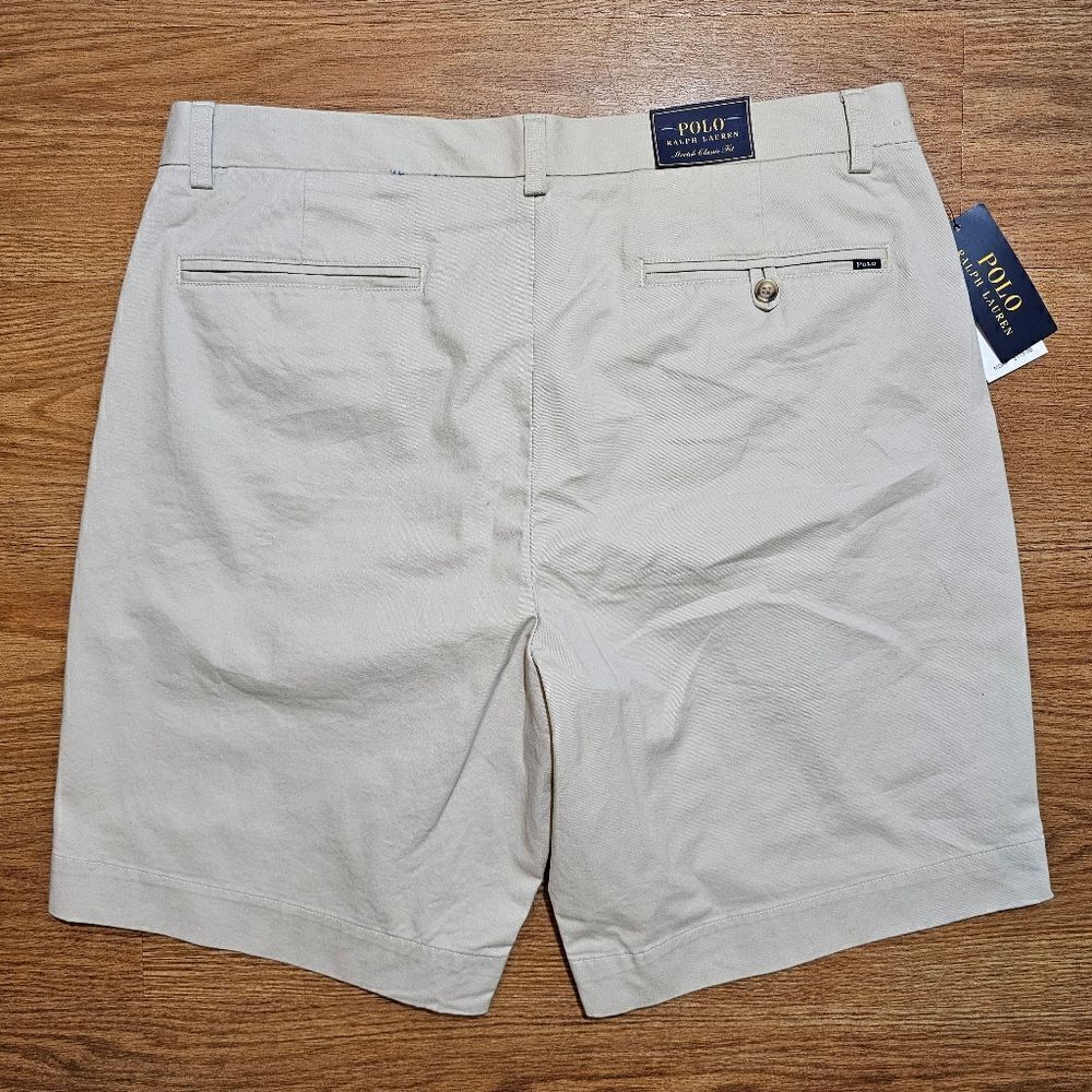 Polo Ralph Lauren Stretch Classic Fit Chino Short 34 Stone Beige 100% Cotton New
